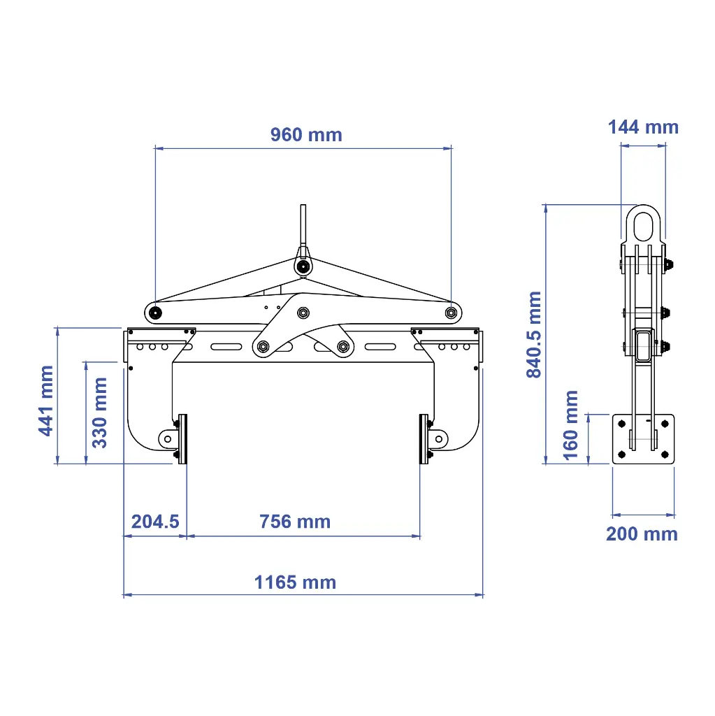 Aardwolf Horizontal Lifting Clamp - Galvanised AHLC-730G