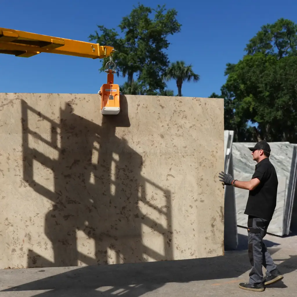 Aardwolf AL50 manual stone slab lifter for everyday stone fabrication