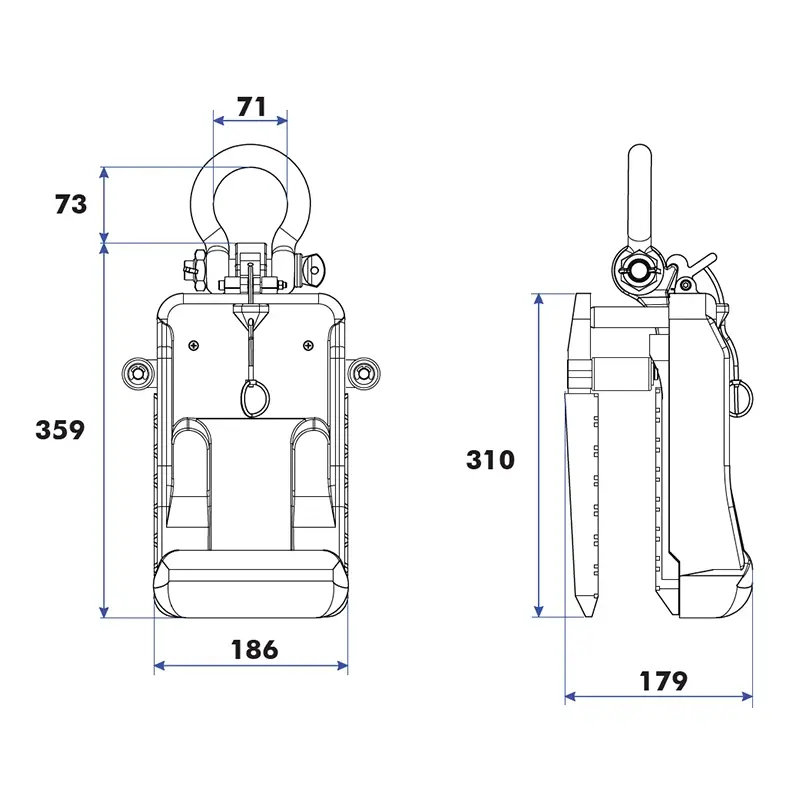 Aardwolf AL50 manual stone slab lifter for everyday stone fabrication