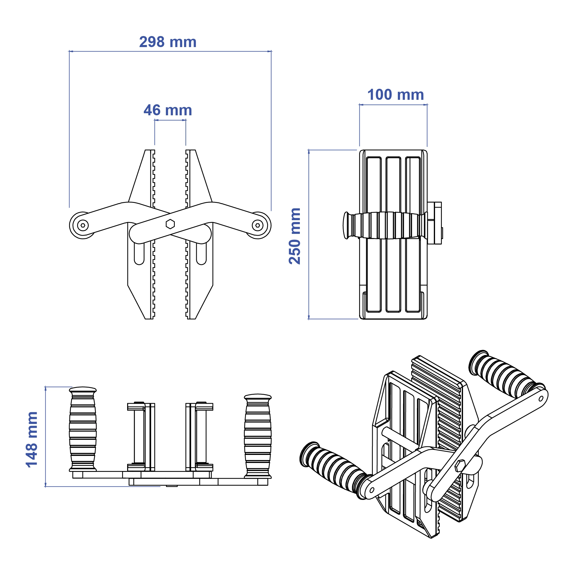 Aardwolf SCC06 Sheet Material Carry Clamp for controlled panel handling