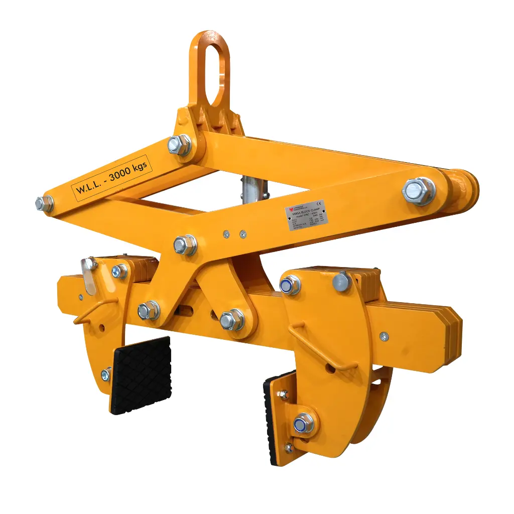 Aardwolf AVBC-600H Versa Block Clamp for heavy block and precast lifting