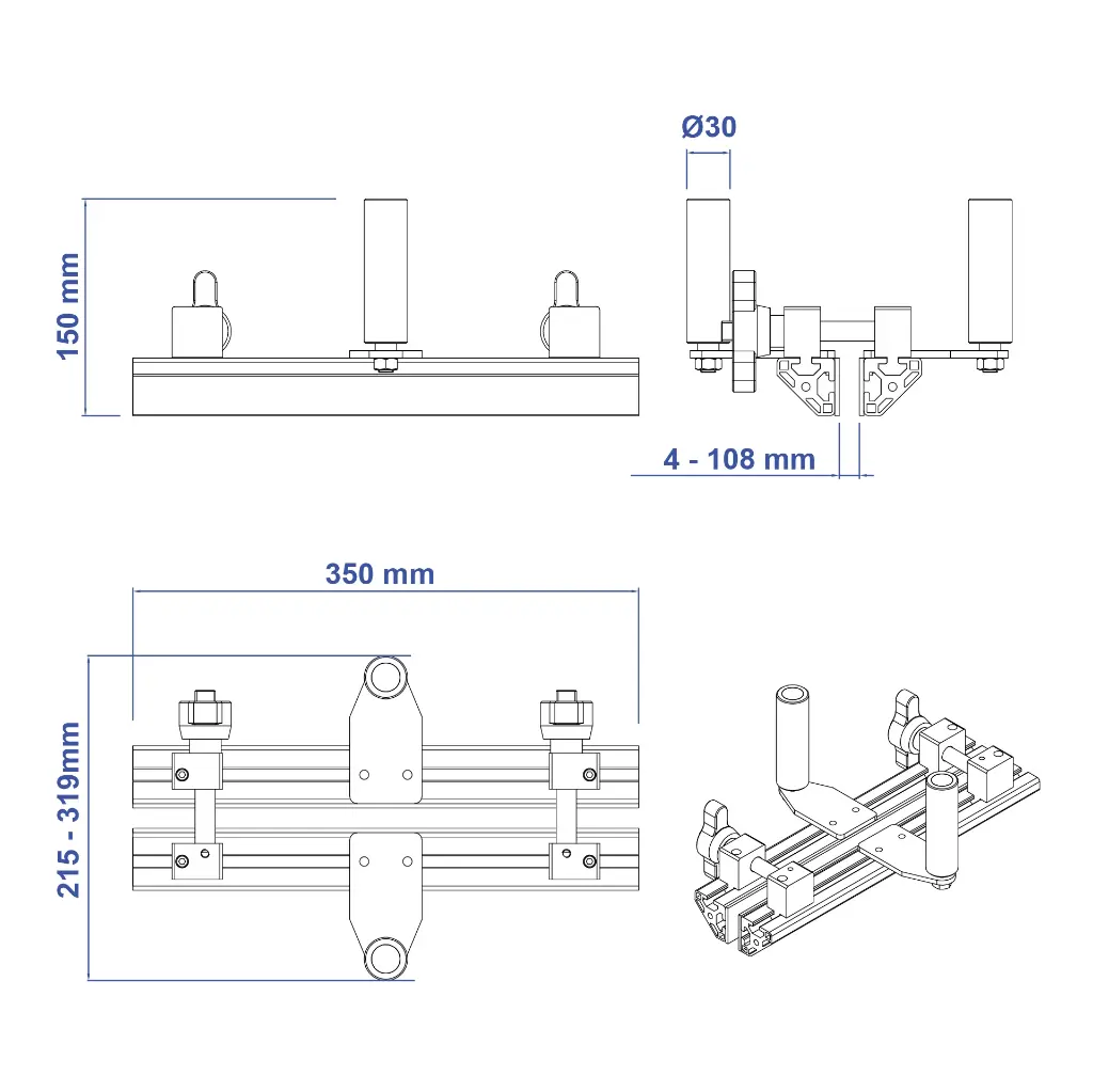Aardwolf SCC07 Sheet Material Carry Clamp for stone, glass and panel handling