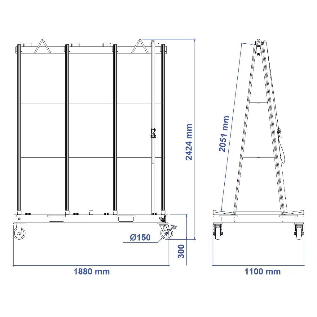 Aardwolf FS-1880-2050A-4 Tall Universal Transport Frame