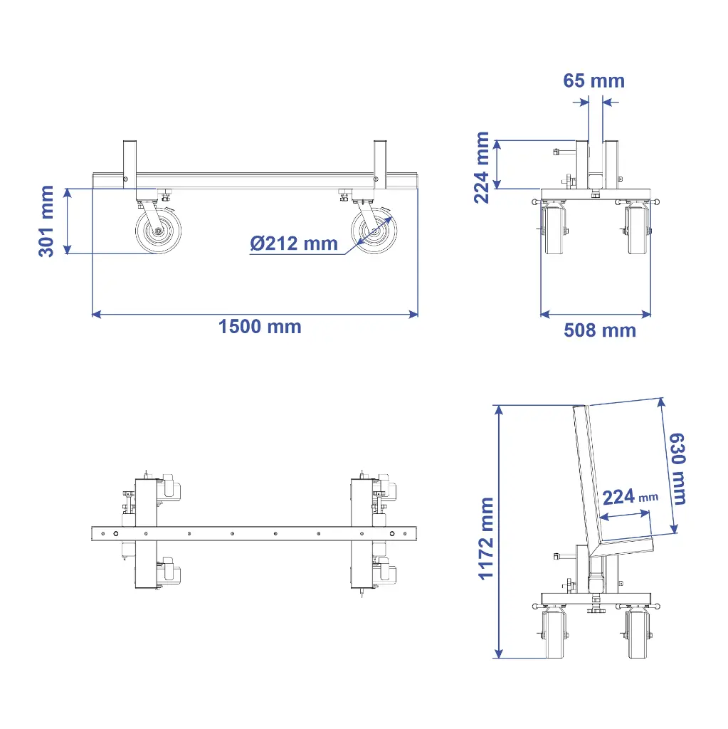 Aardwolf ATD01 Transport Dolly for moving stone, glass and sheet materials