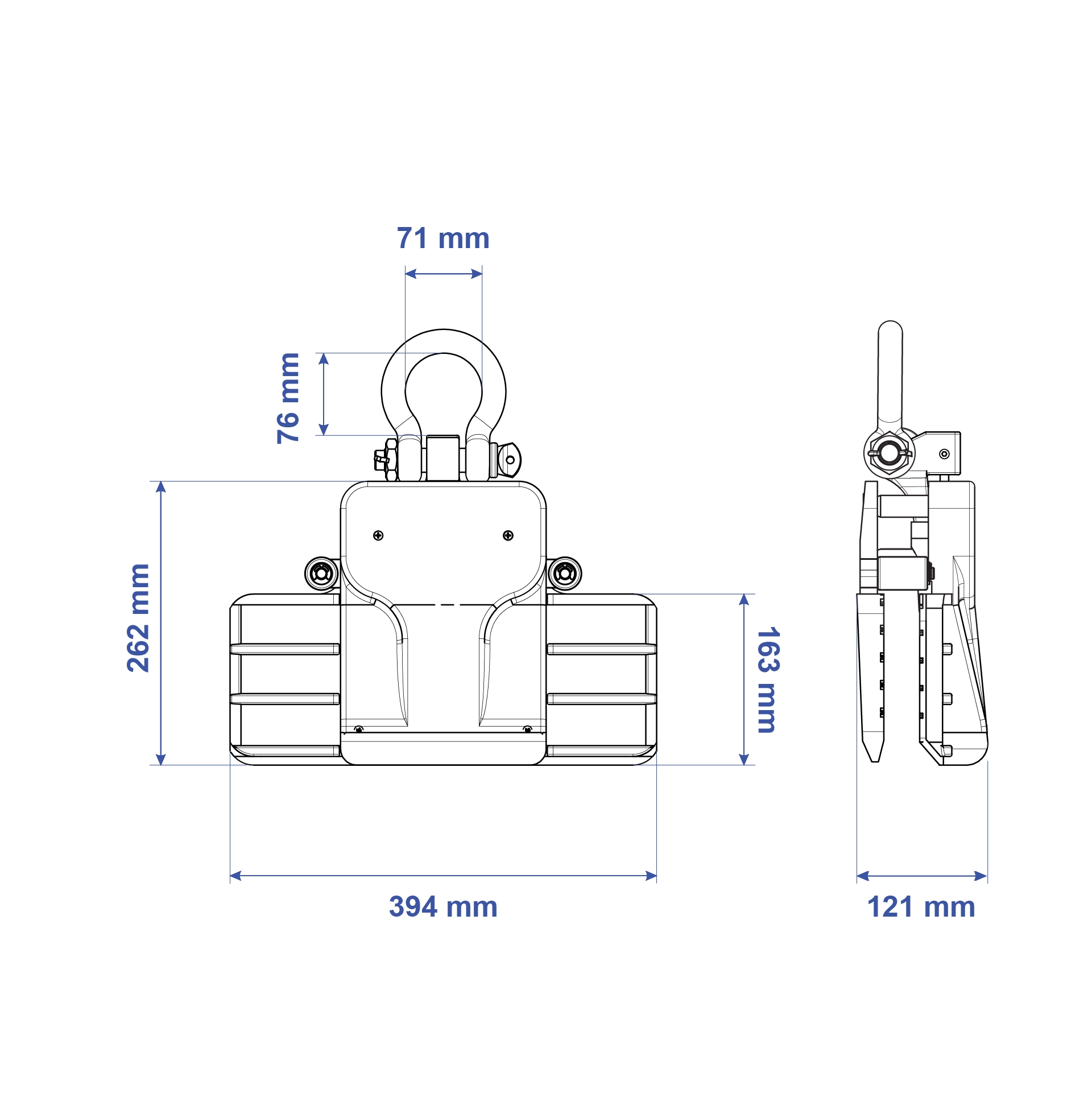 Aardwolf AL20AWJ automatic wide jaw slab lifter for  glass, porcelain and ceramic panels