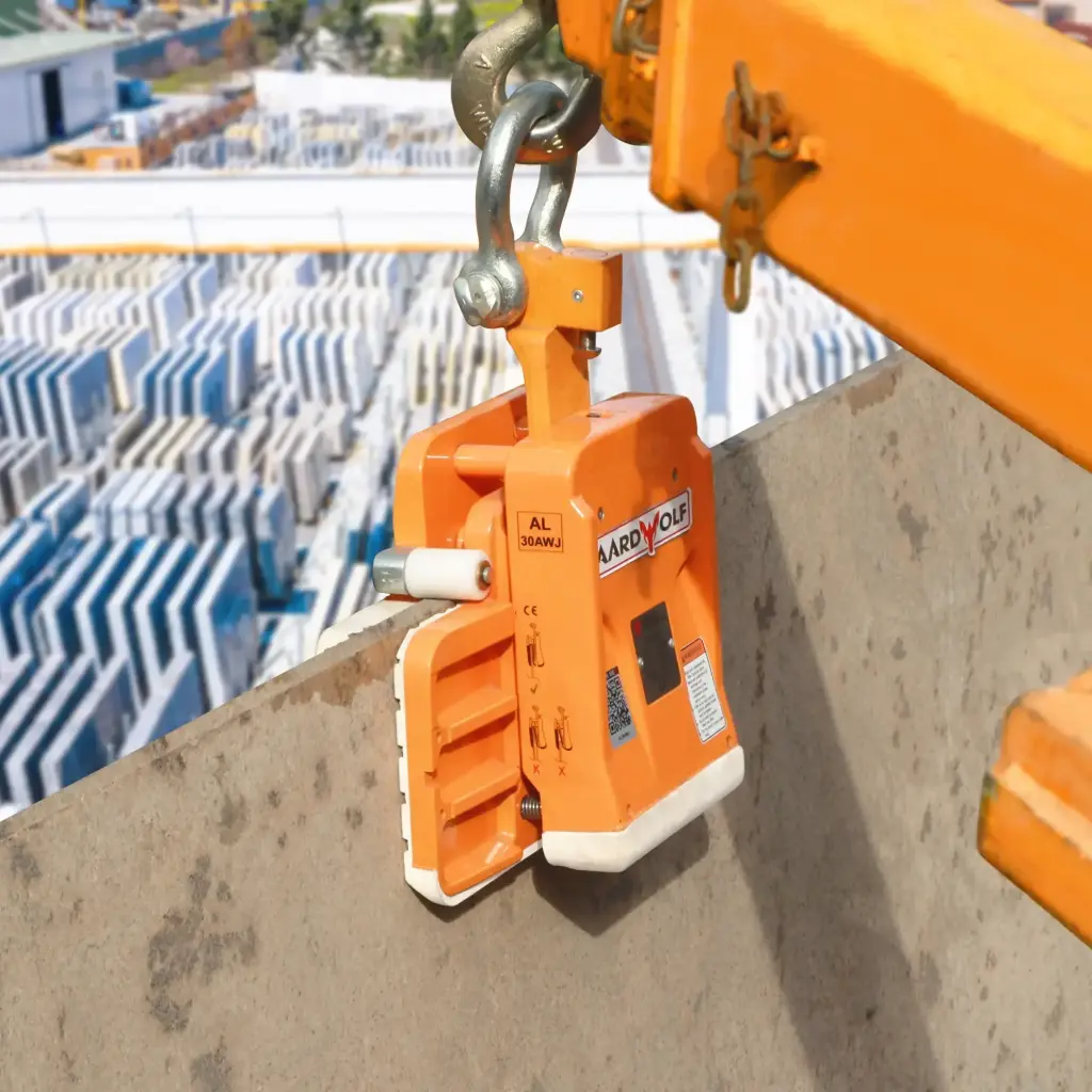 Aardwolf AL30AWJ automatic wide jaw slab lifter for granite, marble, porcelain, ceramic, and engineered stone slabs