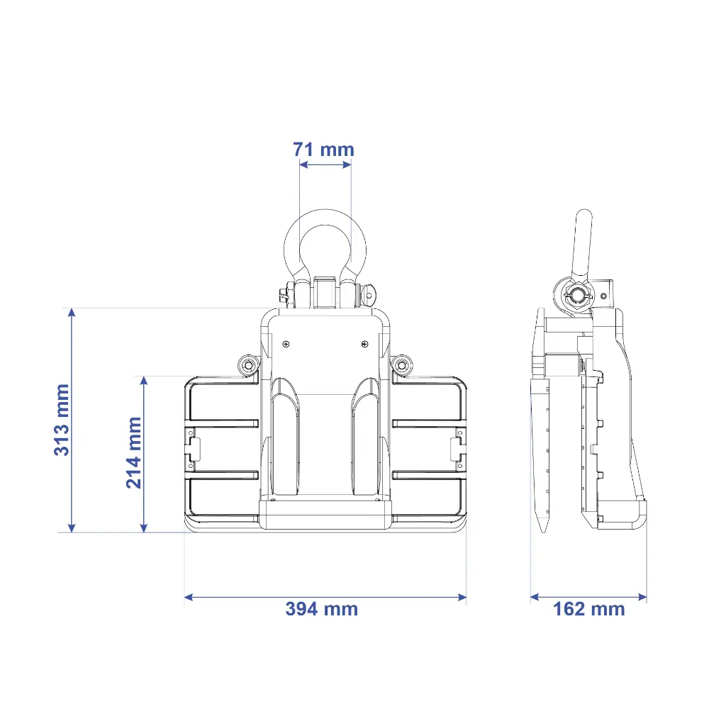 Aardwolf AL40AWJ Automatic Wide Jaw Slab Lifter for stone and engineered panels