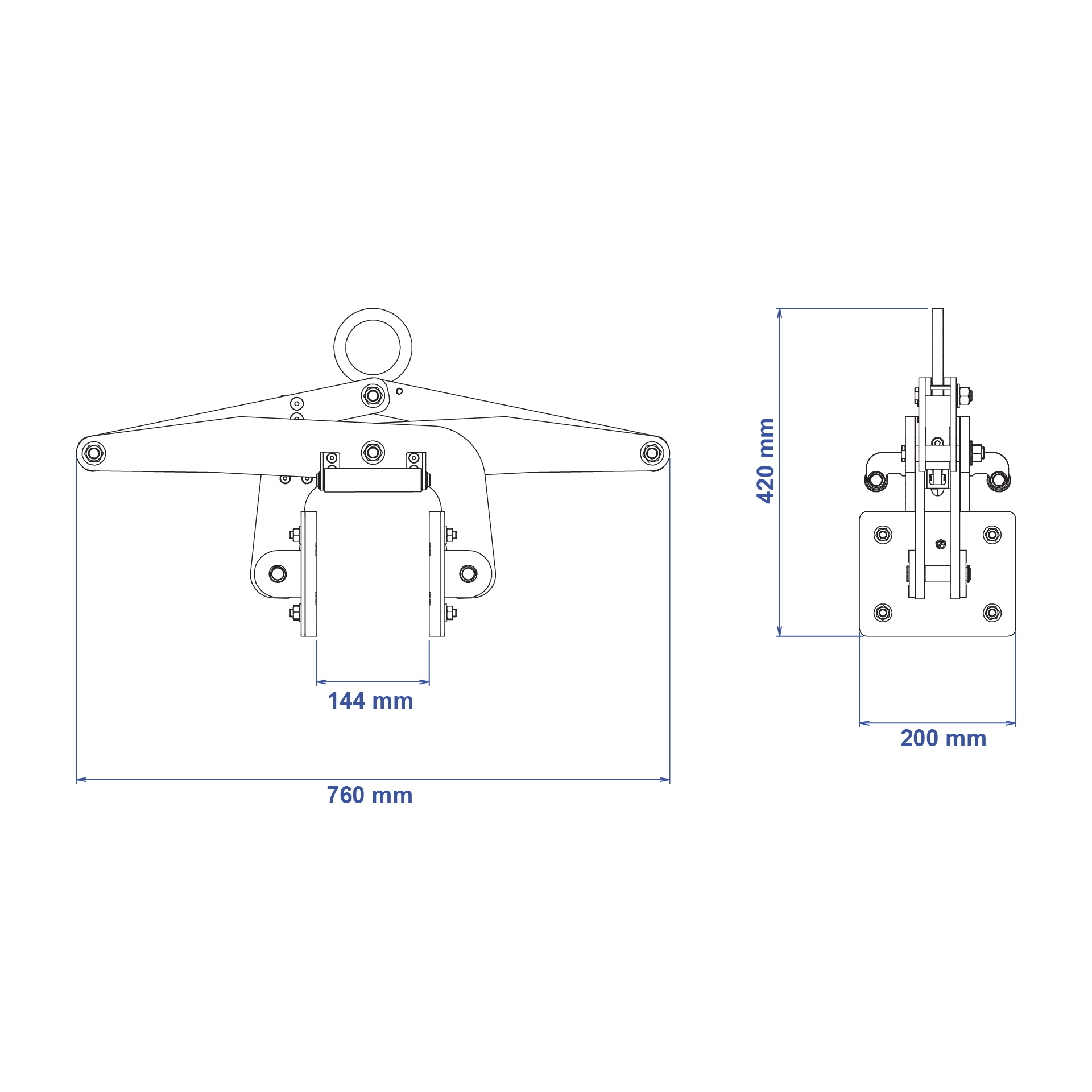 Aardwolf ASL125 Scissor Clamp Lifter for stone and precast concrete handling