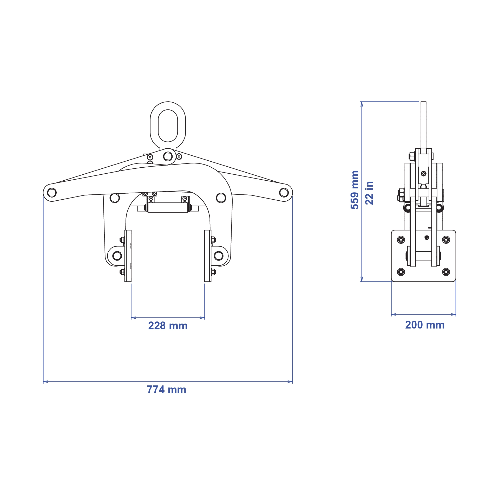 Aardwolf ASL200 Scissor Clamp Lifter for wider stone and concrete materials