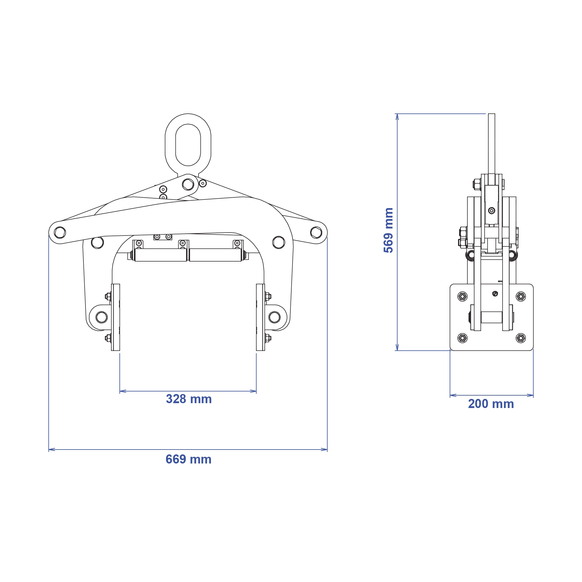 Aardwolf ASL300 Scissor Clamp Lifter for large stone and precast components