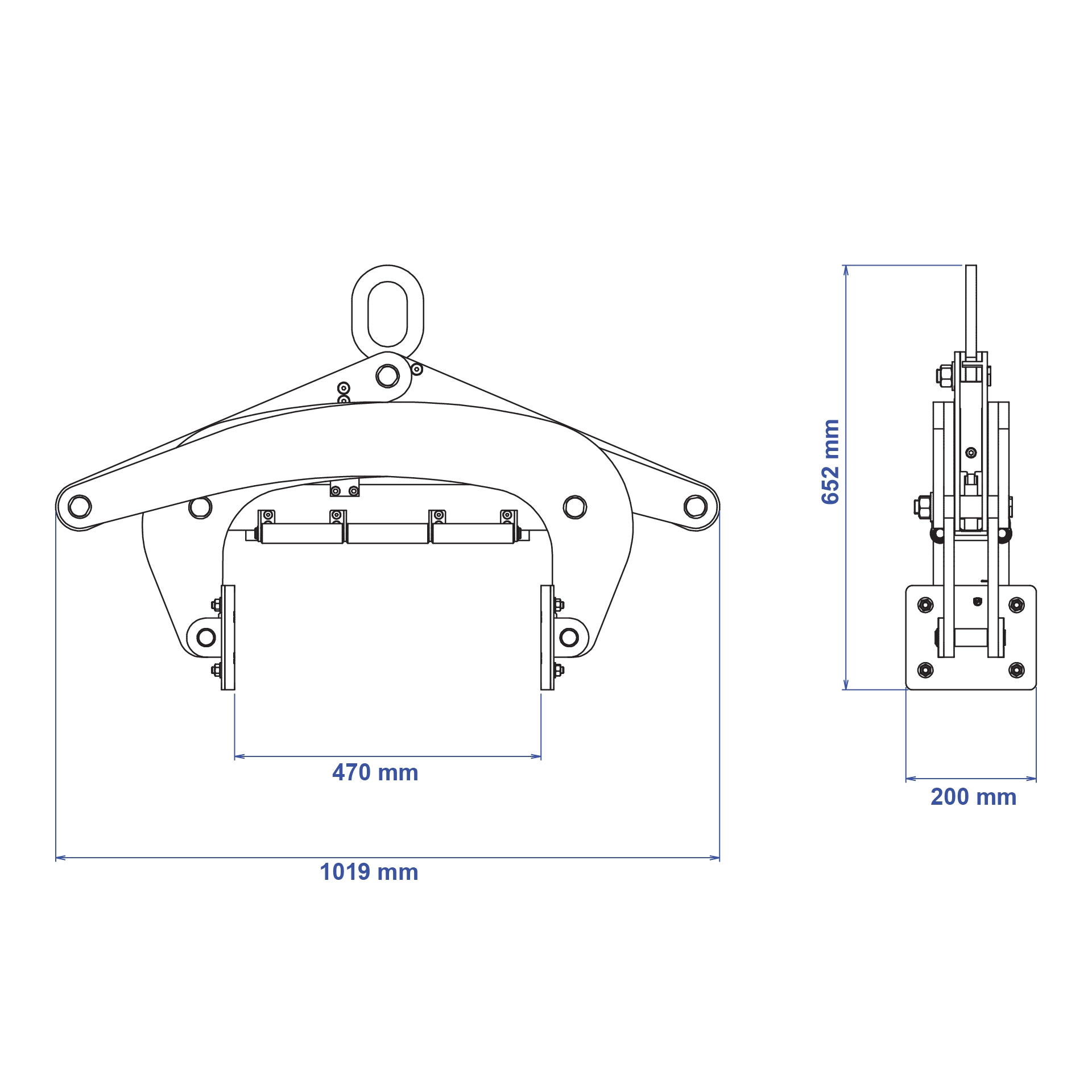 Aardwolf ASL450 Scissor Clamp Lifter for bulky stone and concrete materials