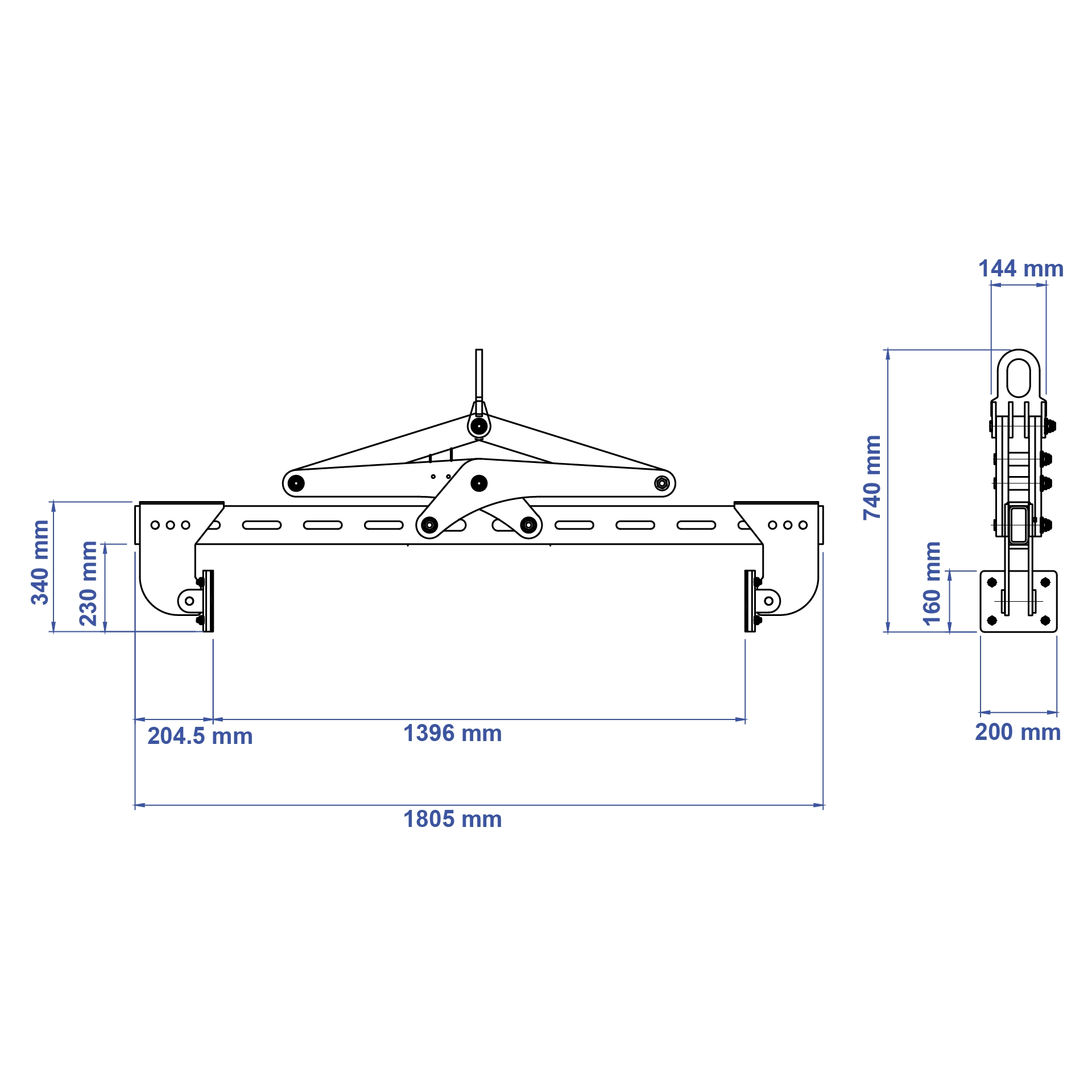 Aardwolf AHLC-1370 Horizontal Lifting Clamp for wide stone slabs