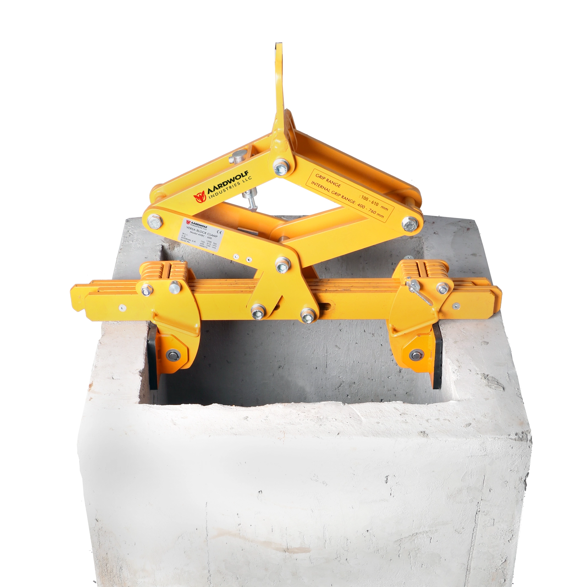 Aardwolf AVBC-600 Versa Block Clamp for stone and concrete blocks