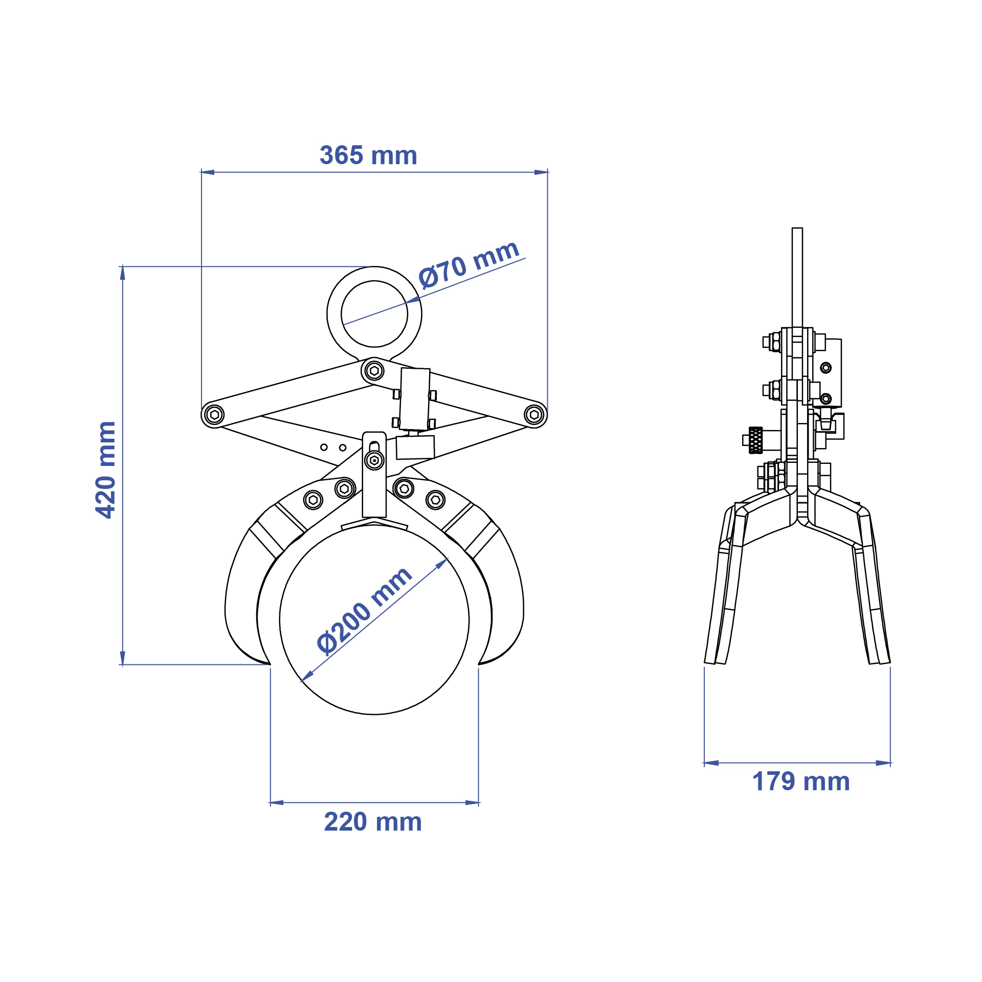 Aardwolf RBL200 Round Bar Lifter for cylindrical material handling