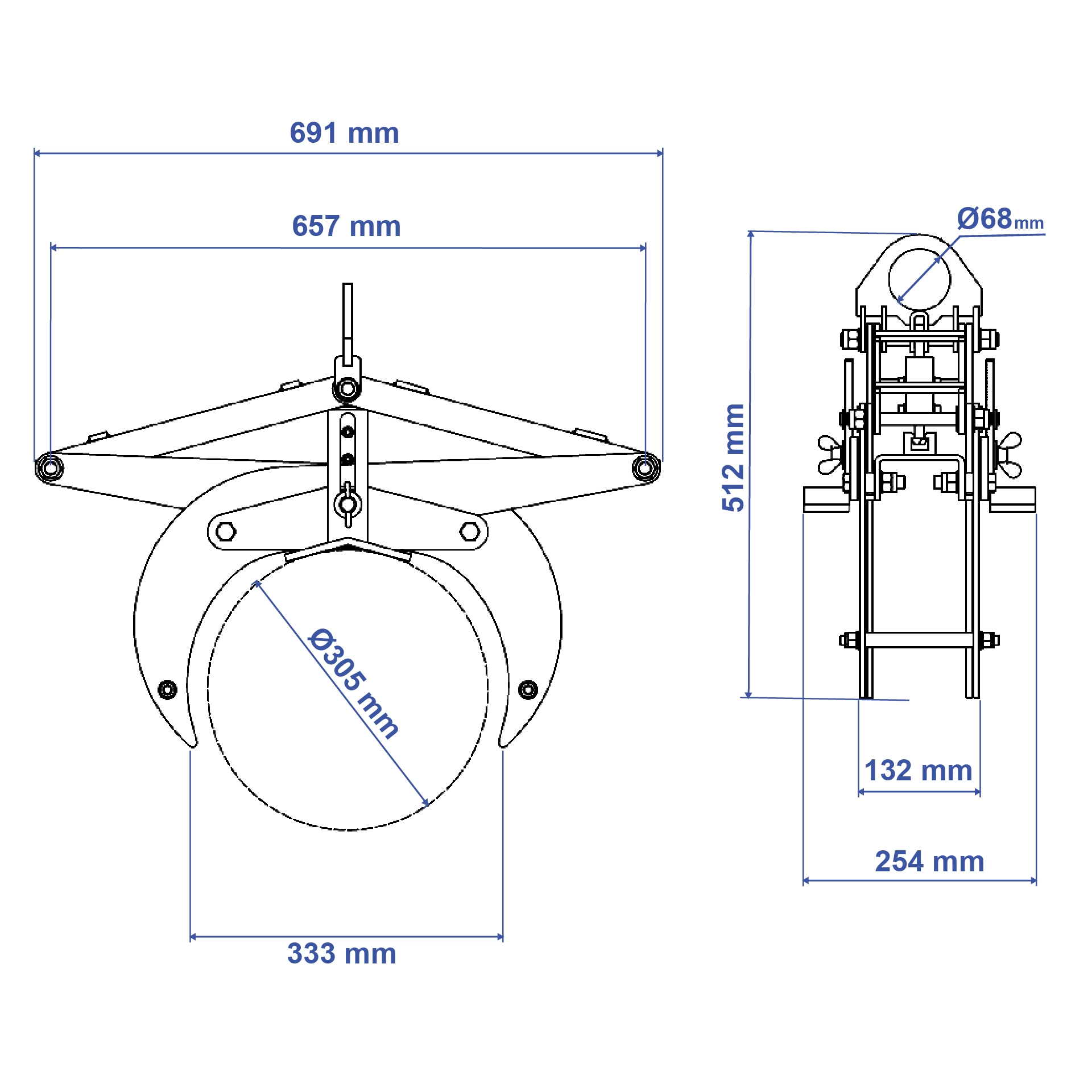 Aardwolf RBL305 Round Bar Lifter for larger cylindrical loads