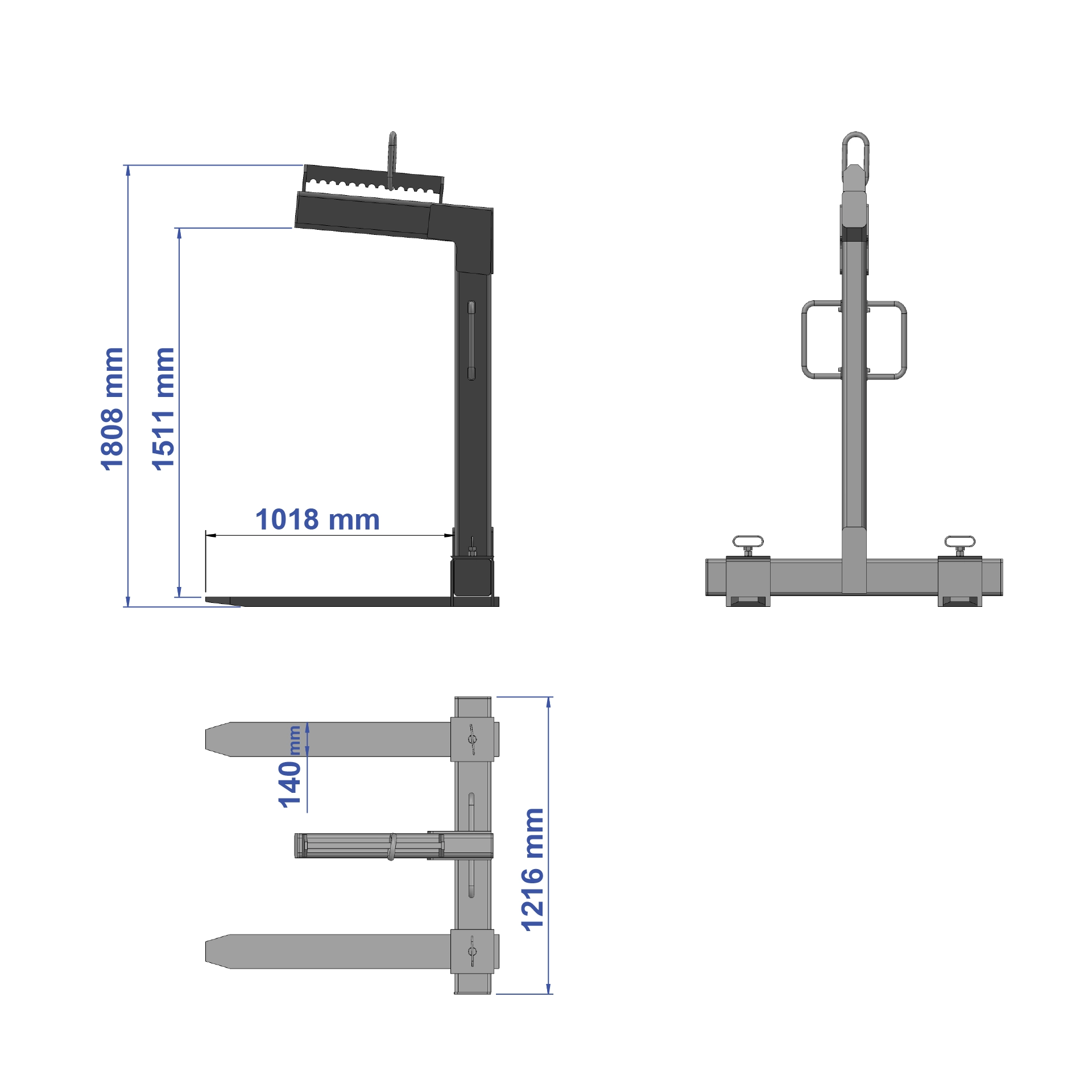 Aardwolf APCF Pallet Crane Fork for palletised load handling