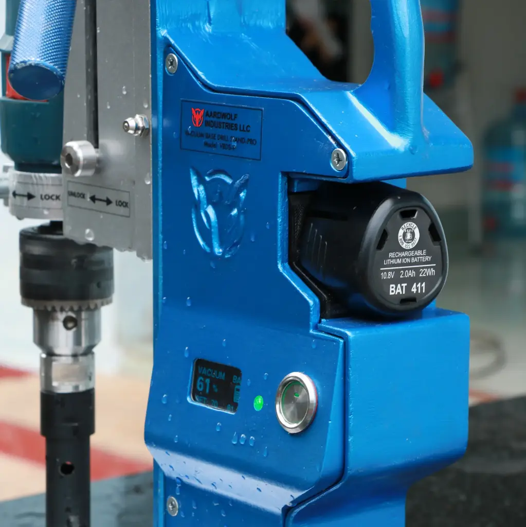 Aardwolf VBDS-P Vacuum Base Drill Stand Pro for precise stone drilling
