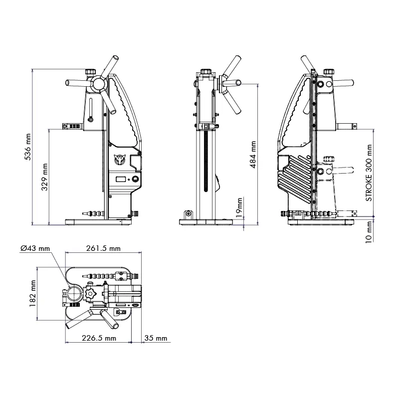 Aardwolf VBDS-P Vacuum Base Drill Stand Pro for precise stone drilling