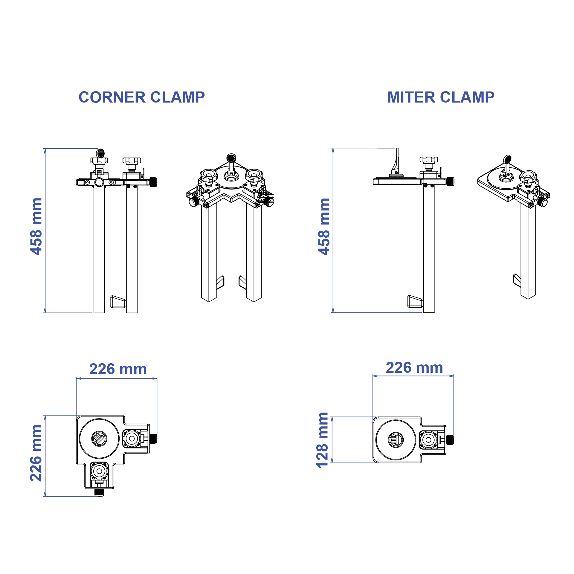Aardwolf ASMC250 Stone Miter Clamp for countertop and waterfall joints
