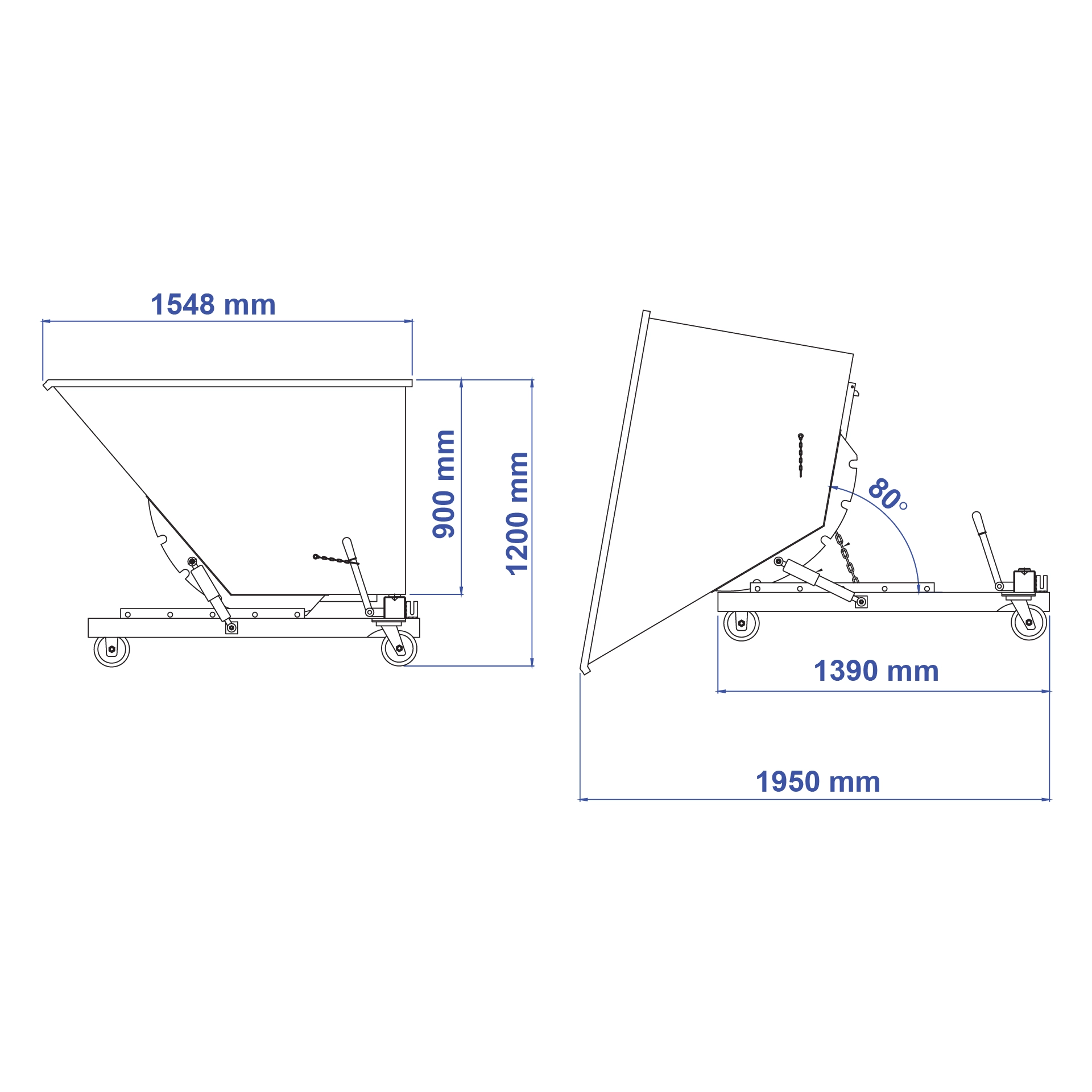 Aardwolf WB1000PC Waste Bin for large-volume workshop waste collection