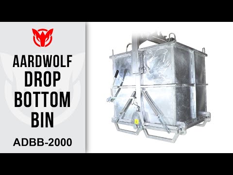 Aardwolf ADBB2000 Drop Bottom Bin for industrial scrap and waste handling