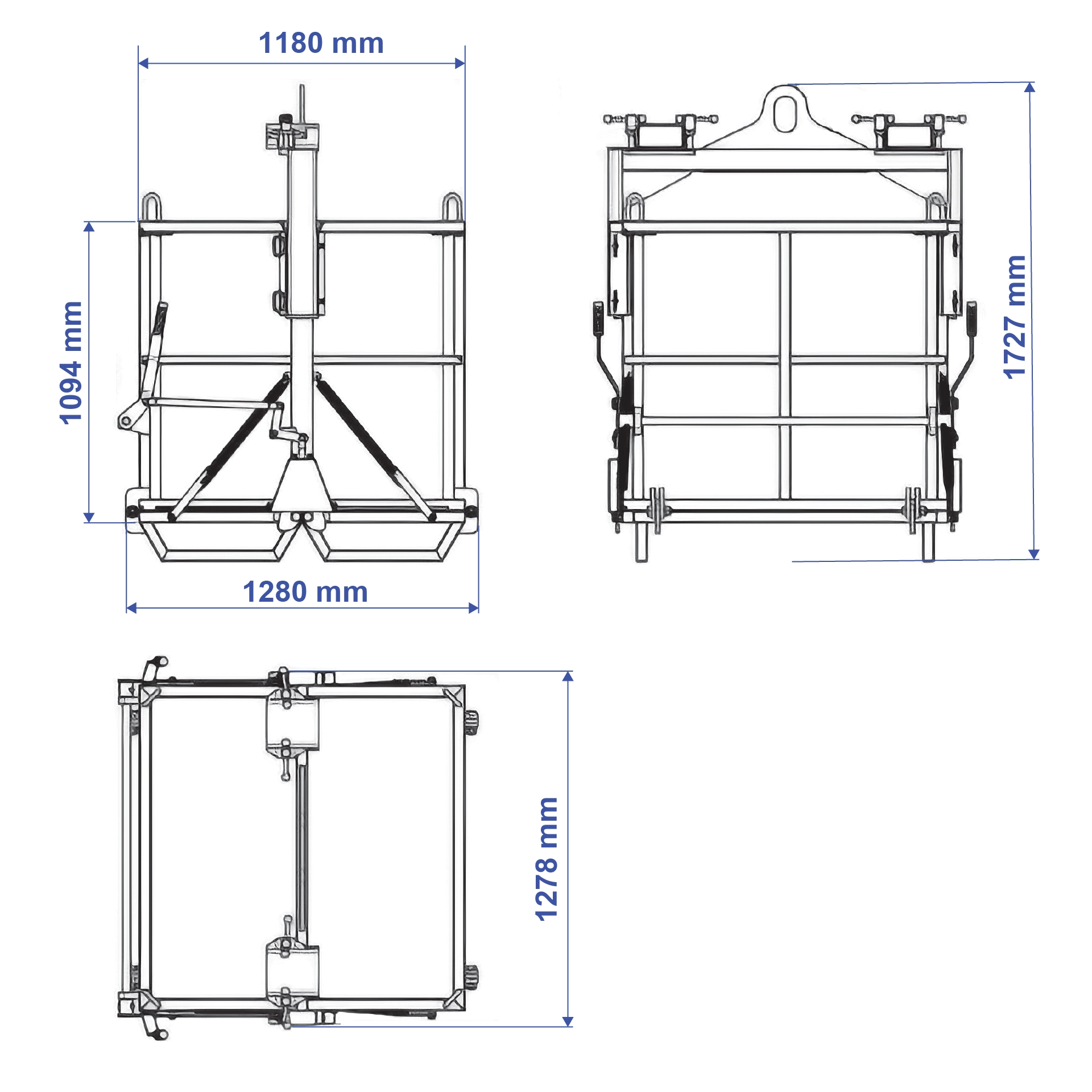 Aardwolf ADBB2000 Drop Bottom Bin for industrial scrap and waste handling