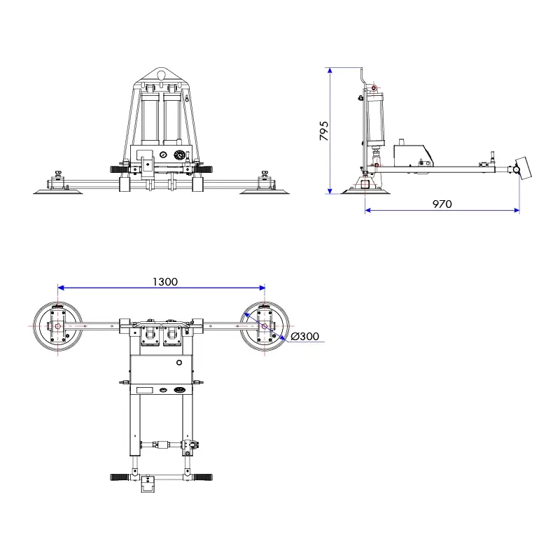 Aardwolf AVGLP2-200 Vacuum Glass Lifter for glazing and fabrication