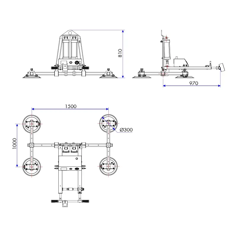Aardwolf AVGLP4-400 Vacuum Glass Lifter for secure panel positioning