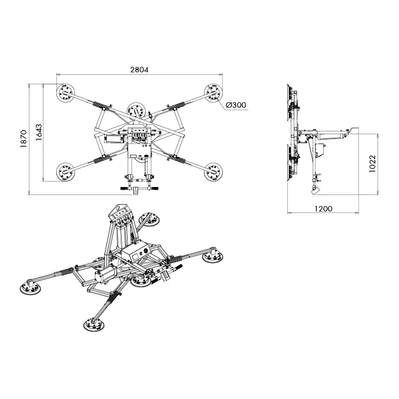 Aardwolf AVGLP6-500 Rotating Vacuum Glass Lifter for secure glass lifting, rotation and positioning