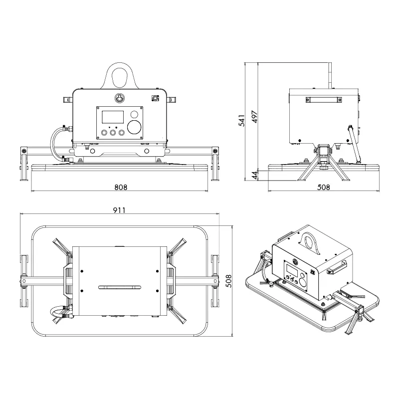 Aardwolf AVBL380 Vacuum Block Lifter for stone and concrete blocks