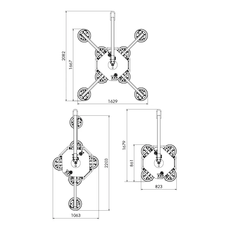 Aardwolf ARGL-500 DC Powered Vacuum Glass Lifter for glazing work