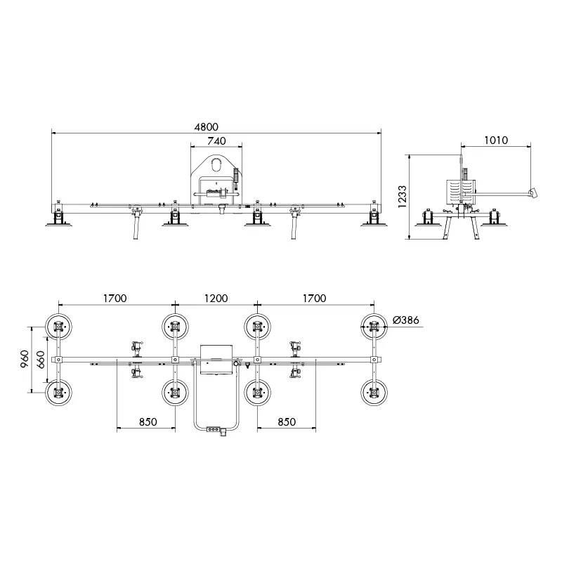 Aardwolf AEVLP8-2000 Electric Vacuum Lifter for high-capacity panel handling