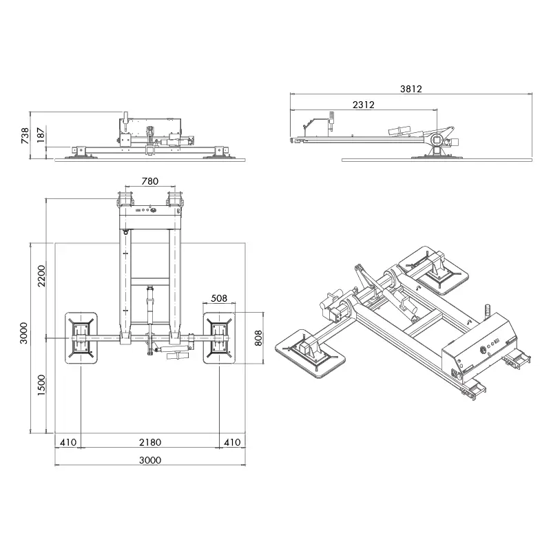 Aardwolf FMVLA04-2T Fork-Mounted Vacuum Lifter for large panel handling