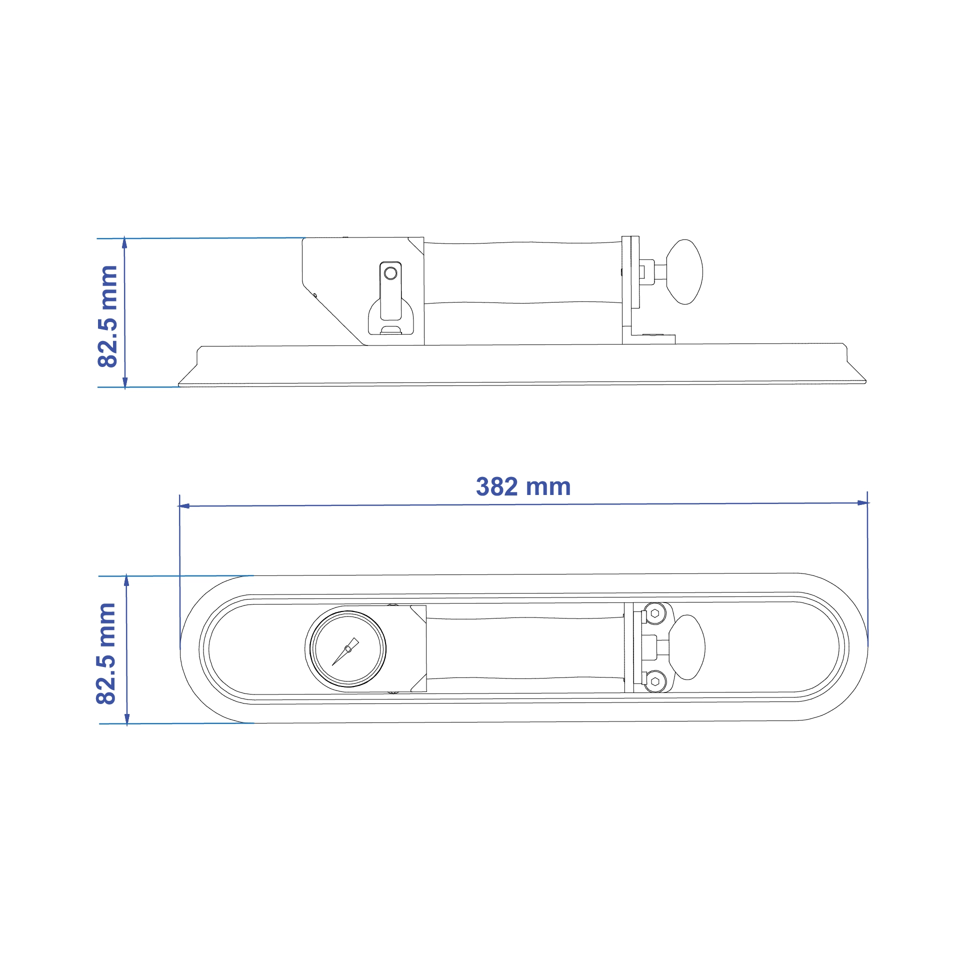 Aardwolf OHVC Oval Hand Vacuum Cup Lifter for smooth panel handling