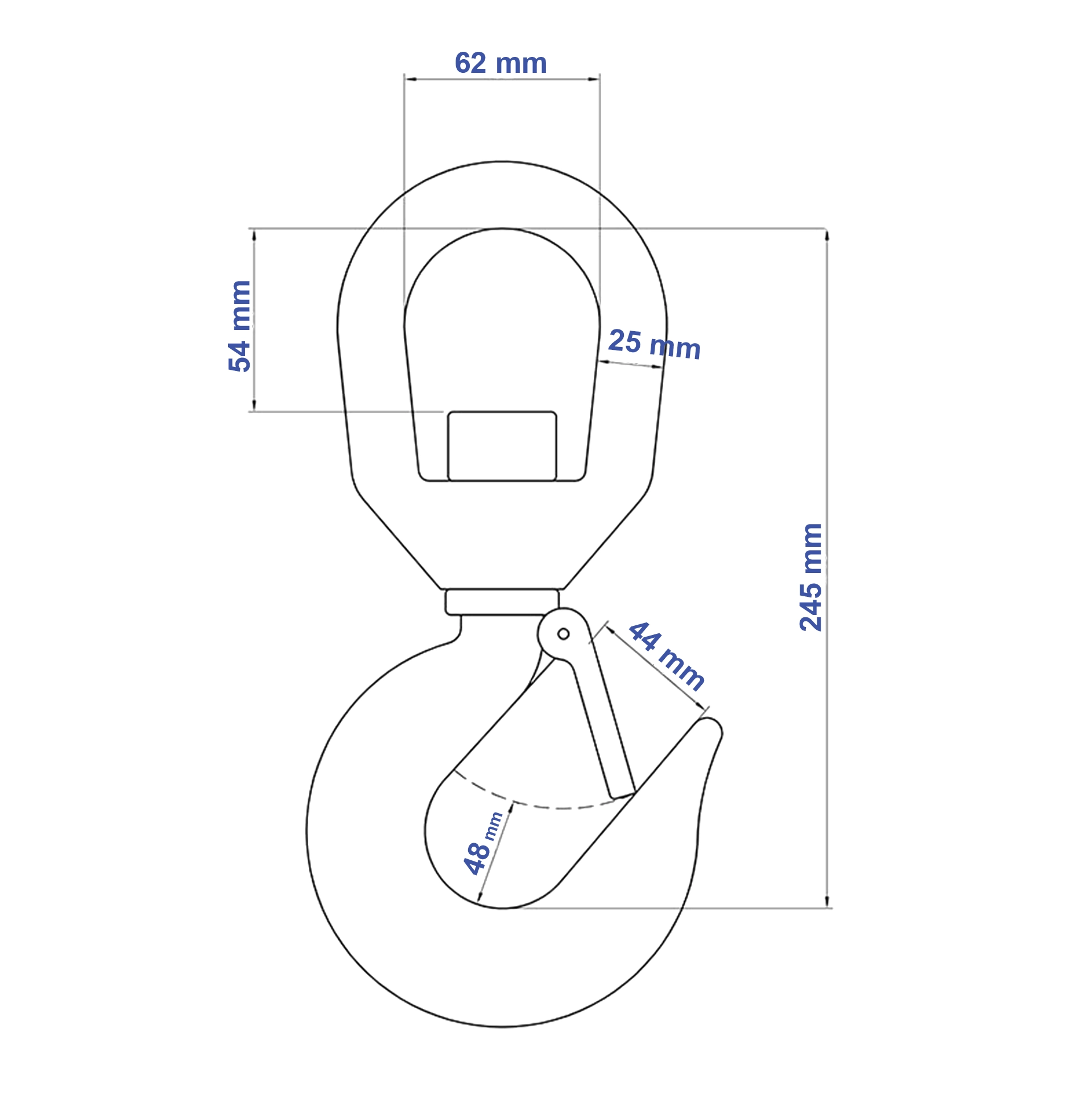 Aardwolf SH7T Swivel Hook for heavy-duty lifting and rigging applications