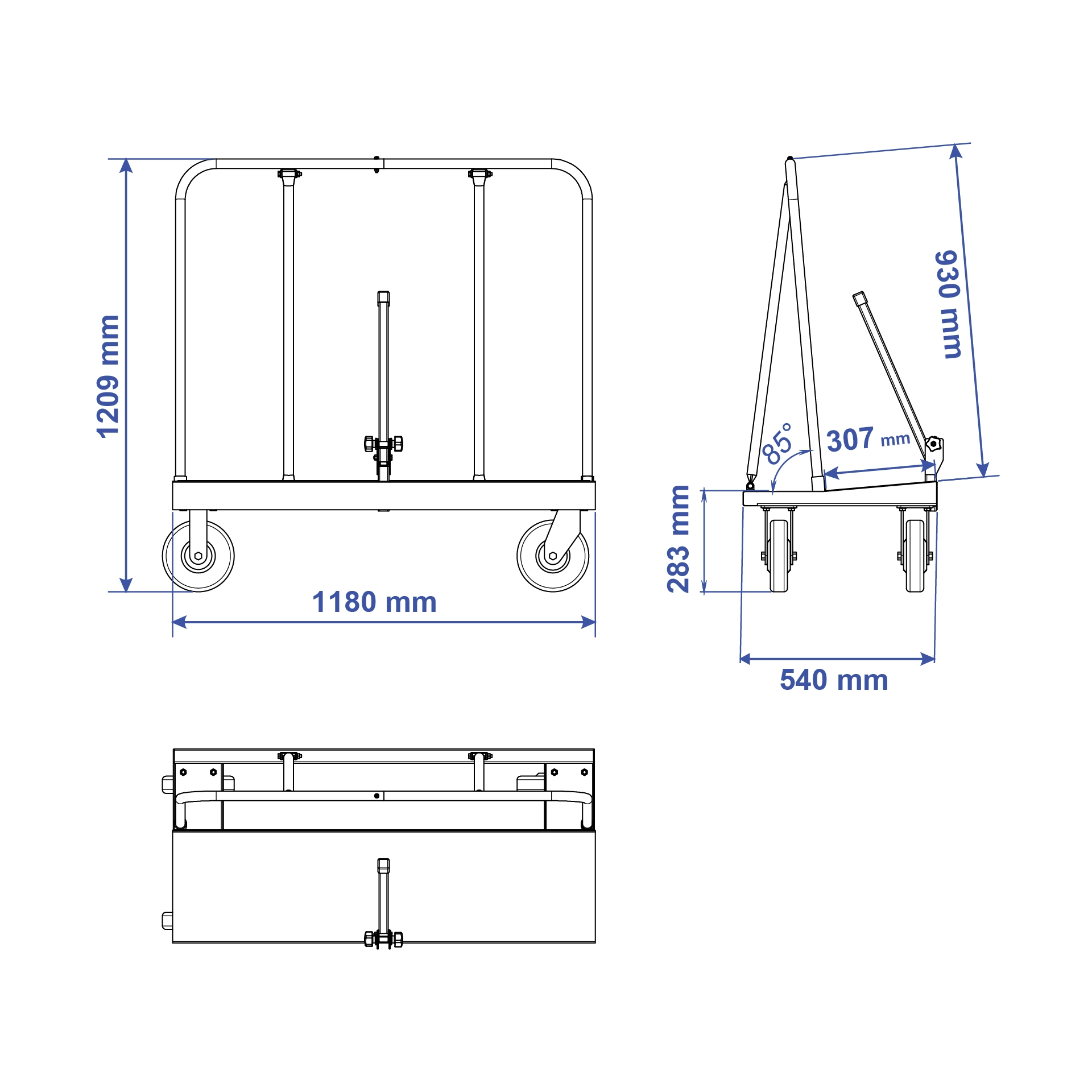 Aardwolf DWT-1180 Drywall Trolley for plasterboard, drywall and panel transport