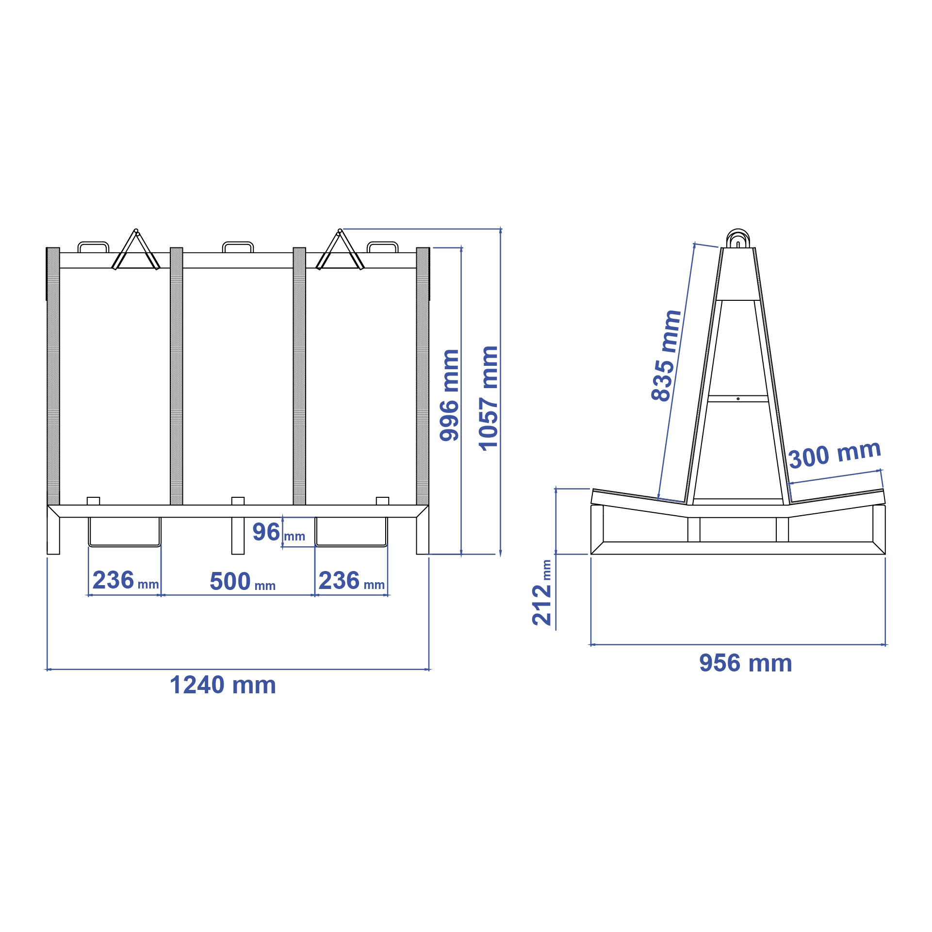 Aardwolf TFDFF24 Top Frame for compatible slab and glass transport systems