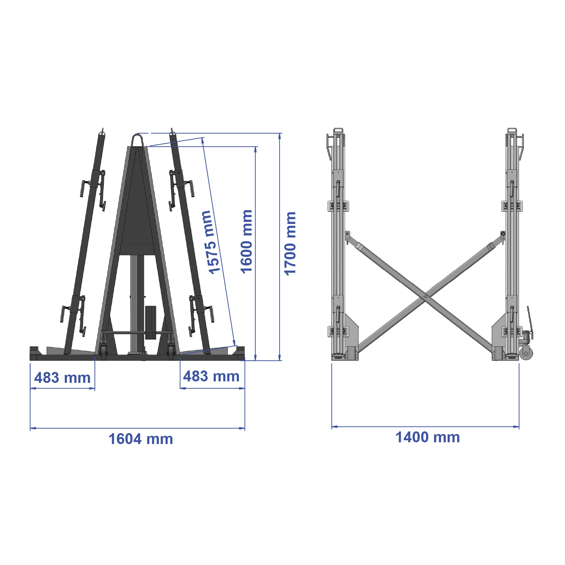 Aardwolf FAF1600 Folding A-Frame for compact stone slab and glass transport