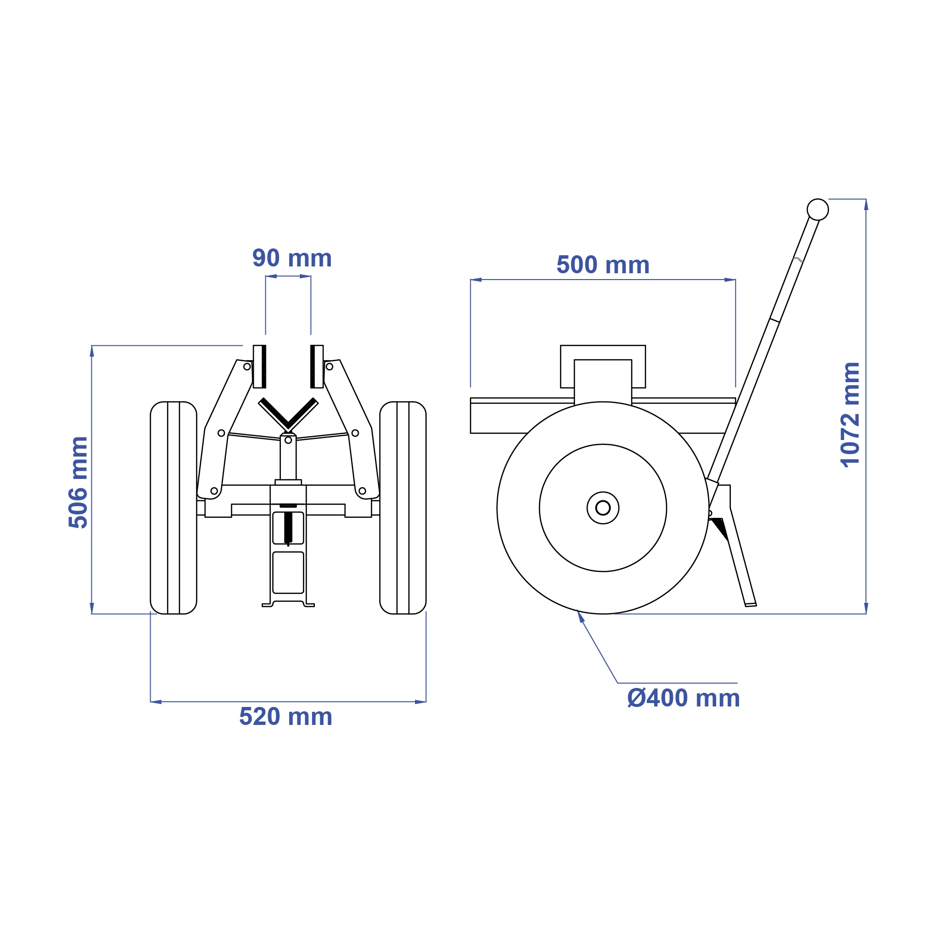Aardwolf SL85 Self-Locking Trolley for stone slabs, glass sheets and panel handling