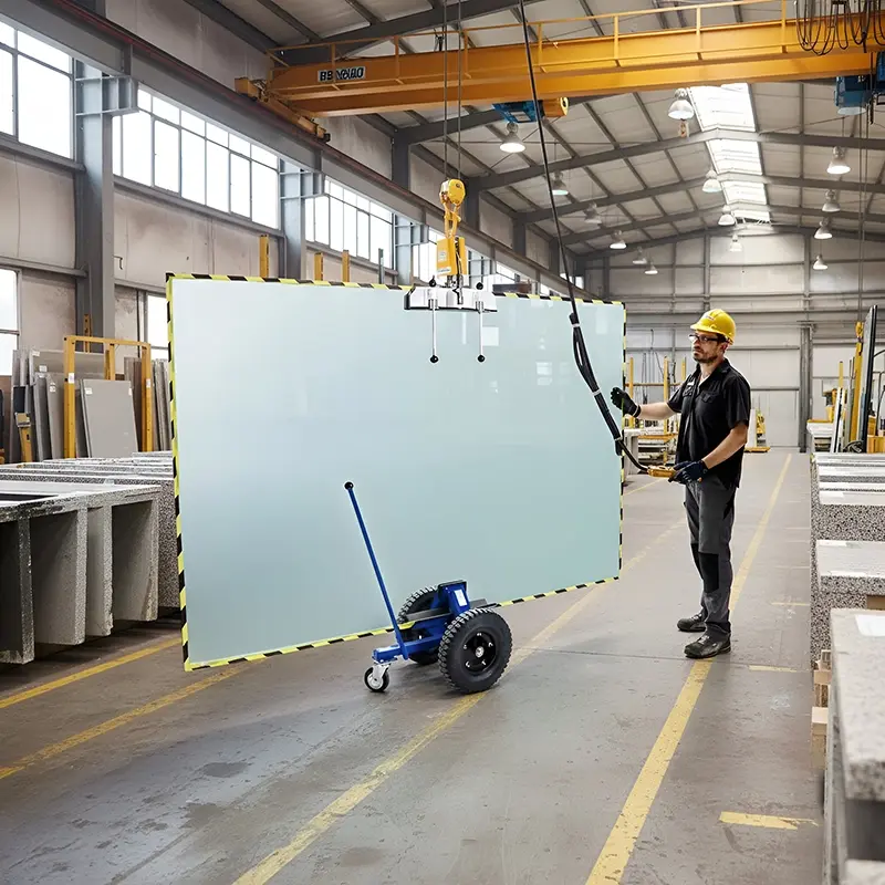 Aardwolf SL100 Self-Locking Trolley for controlled stone slab and glass transport