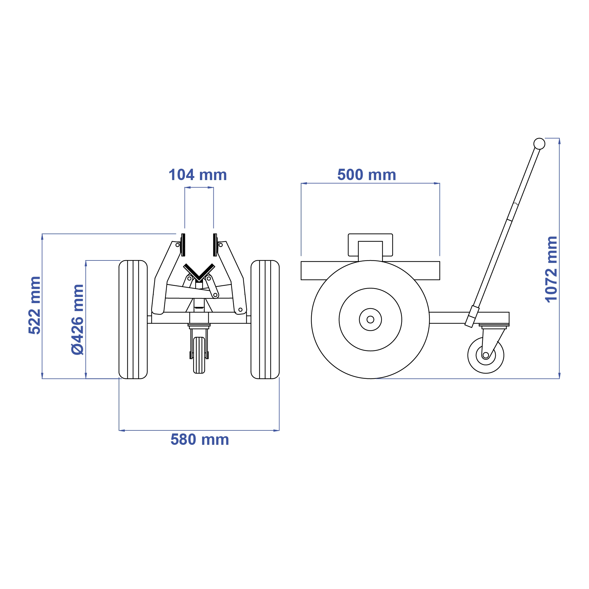 Aardwolf SL100 Self-Locking Trolley for controlled stone slab and glass transport
