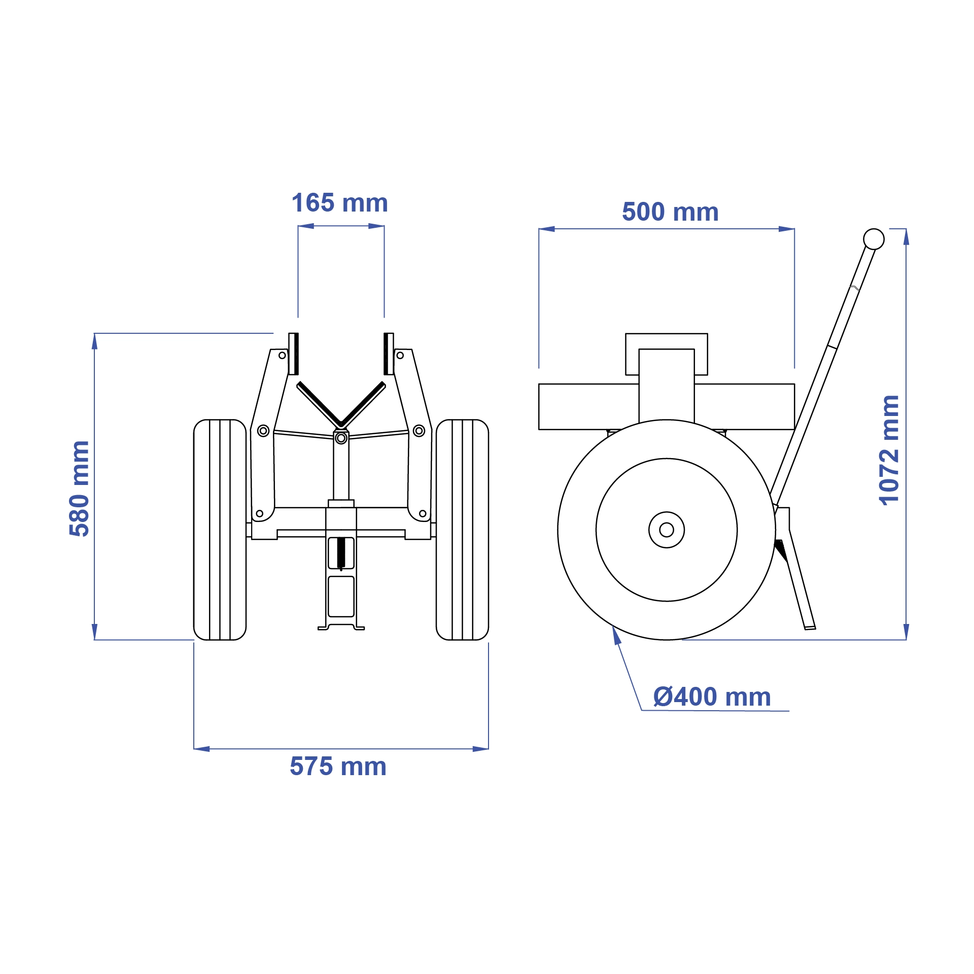 Aardwolf SL155 Self-Locking Trolley for heavier stone slab, glass and panel handling