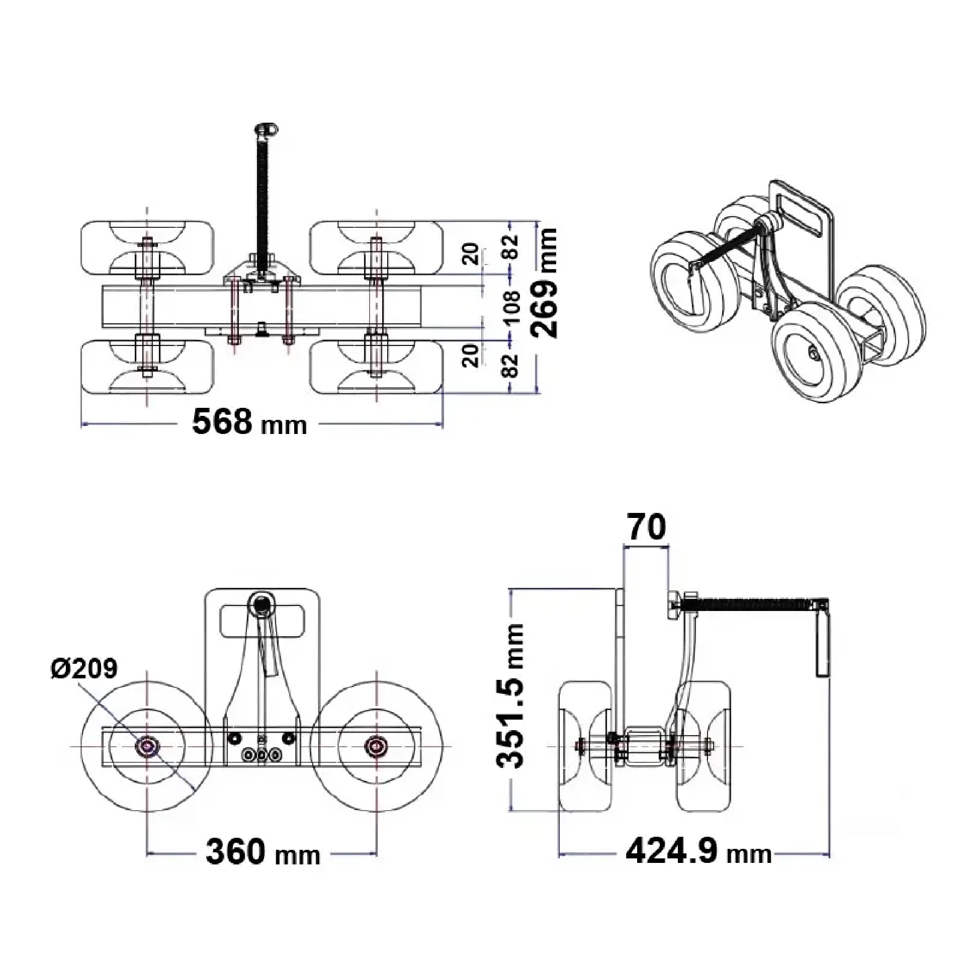 Aardwolf AMT01 Master Trolley for versatile workshop and fabrication material handling