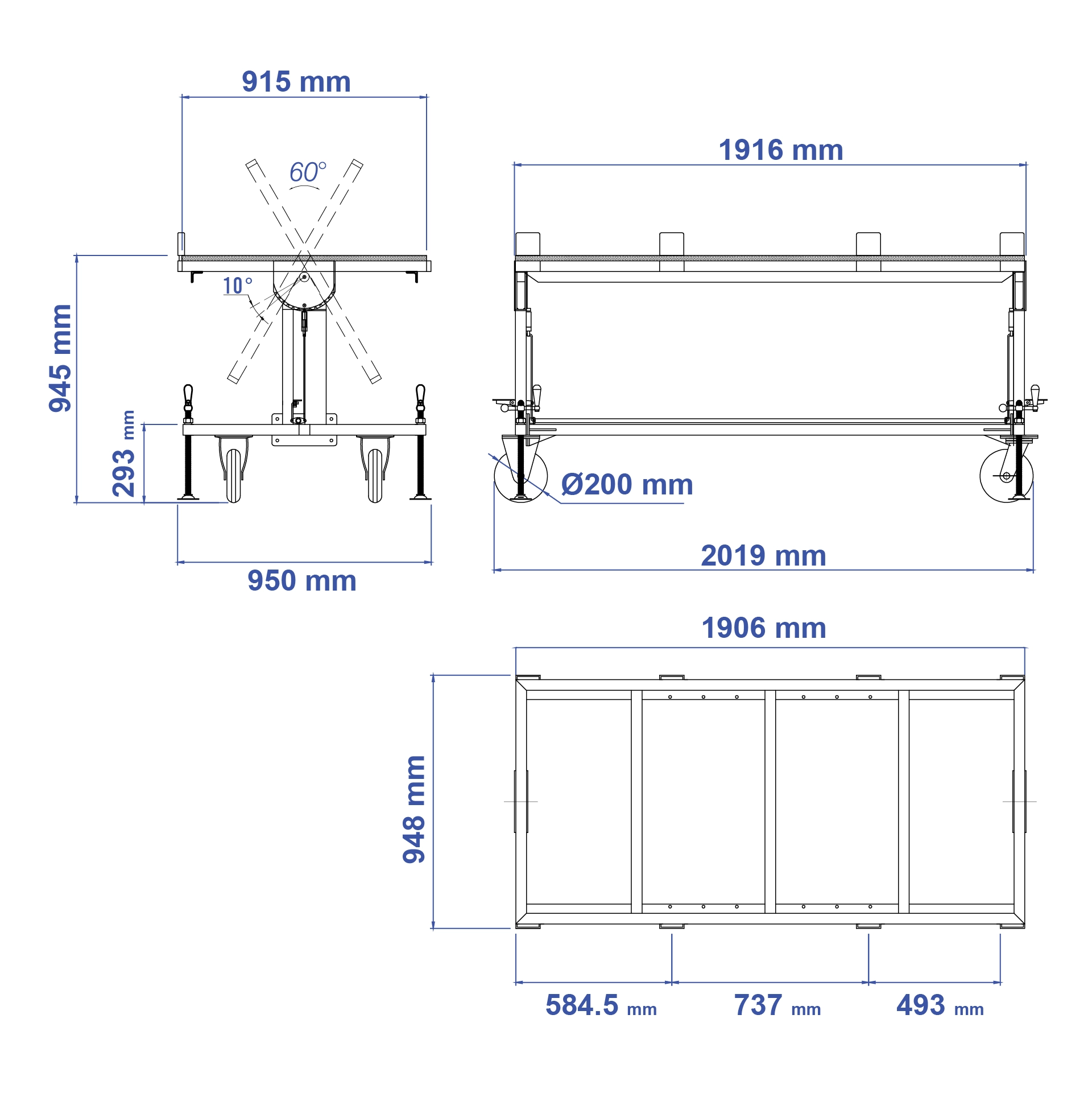 Aardwolf WT910 Work Table for fabrication, assembly and material preparation