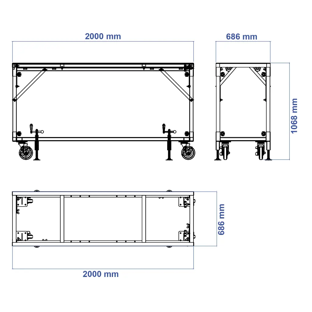 Aardwolf PFT01G Fabrication Table for demanding stone workshop and finishing tasks