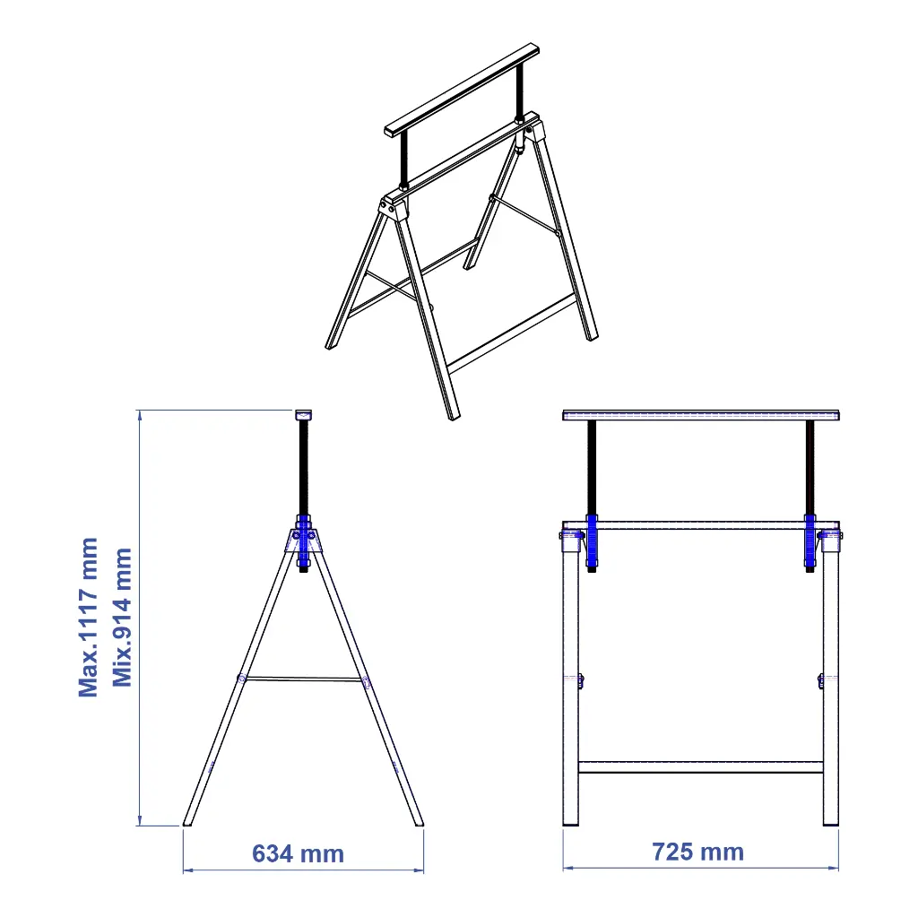 Aardwolf FS01 Fabrication Stand for stone slab support during workshop fabrication