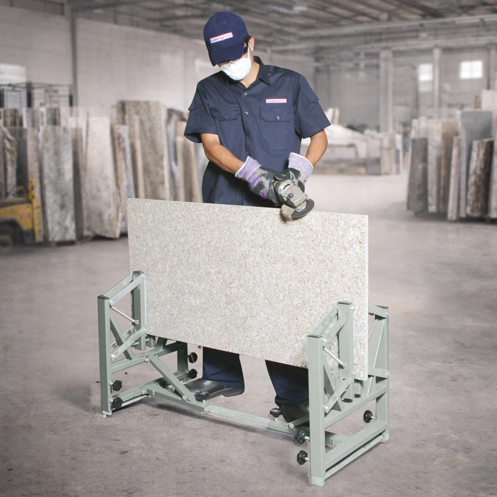 Aardwolf PSALG01 Galvanised Auto Lock Polishing Stand for stone slab edge finishing