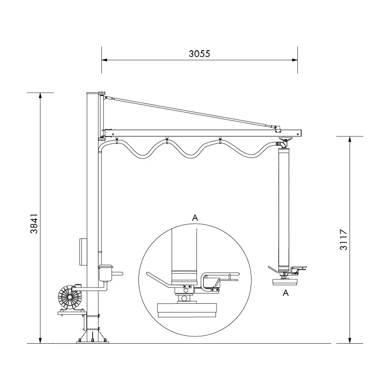 Dimensions of Aardwolf AVTL2 Vacuum Tube Lifter