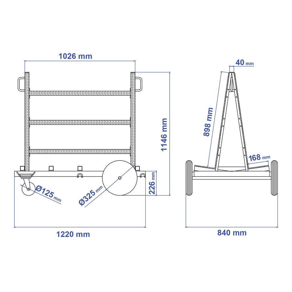 Aardwolf Double Sided Slab Buggy SBDS