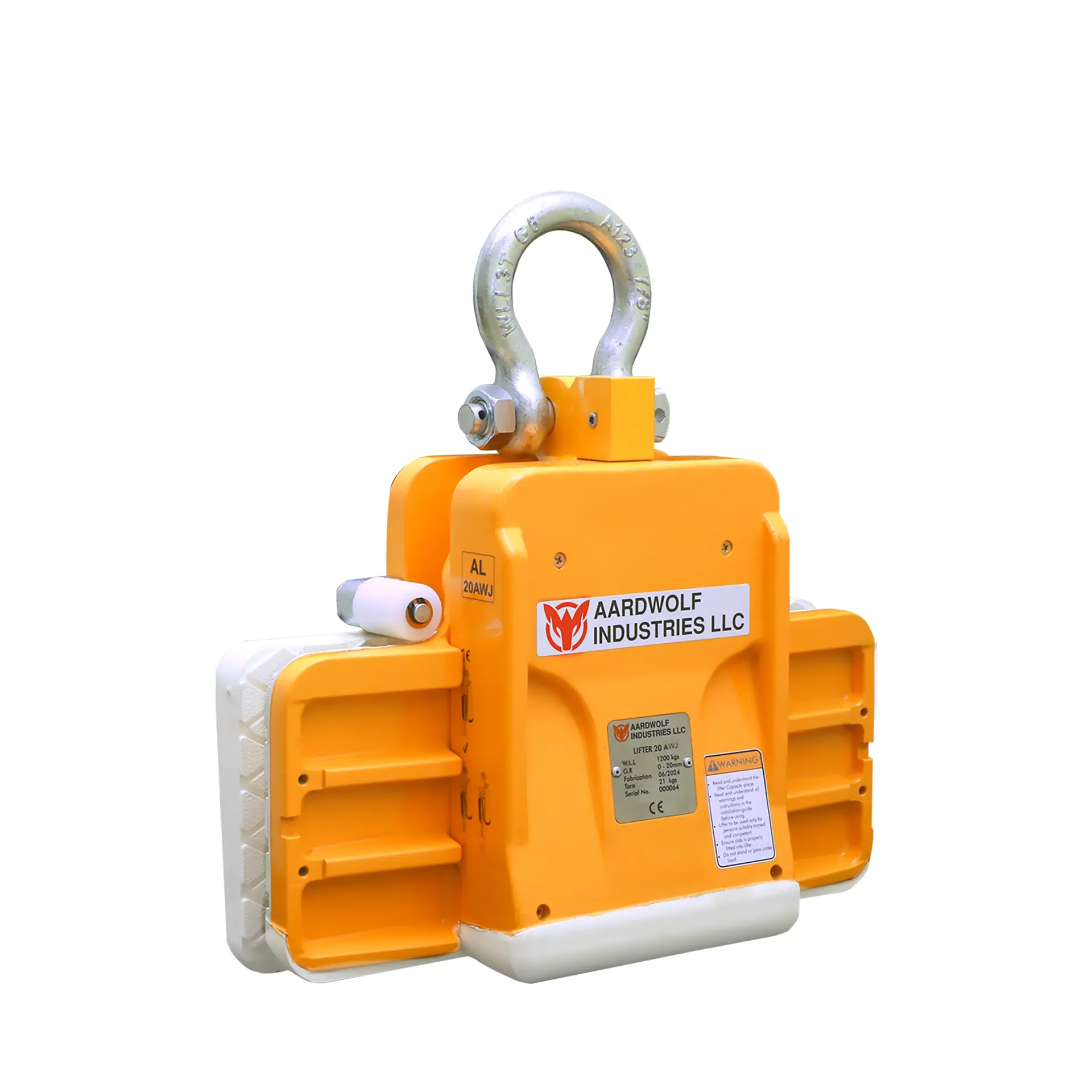 Aardwolf AL20AWJ automatic wide jaw slab lifter for  glass, porcelain and ceramic panels
